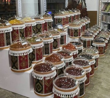 Kilim Desen Ahşap Kova
