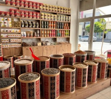 Kilim Desen Ahşap Kova