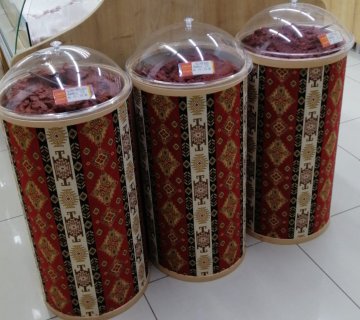 Kilim Desen Ahşap Kova