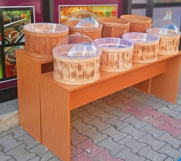 Ahşap İkili Stand