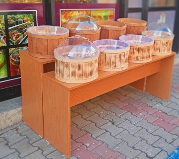 Ahşap İkili Stand