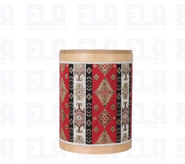 Kilim Desen Ahşap Kova