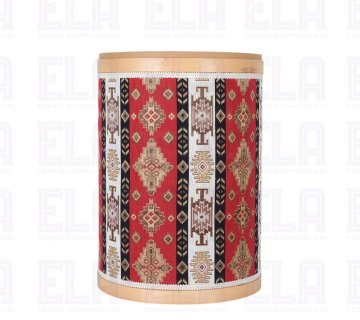 Kilim Desen Ahşap Kova