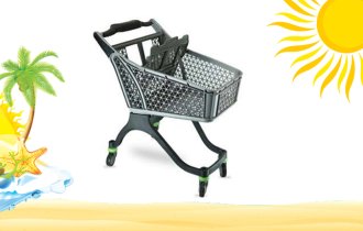Özel Ergonomik 100-130-150 Lt Uyarlanabilir Kollu Plastik Market Arabası