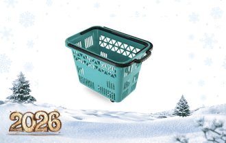 Plastik Tekerlekli Alışveriş Sepeti